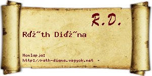 Ráth Diána névjegykártya